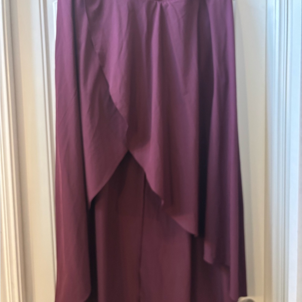 HALARA Breezeful high waisted high-low ruffle 2-in-1 flowy midi skirt